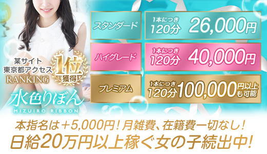 水色りぼん